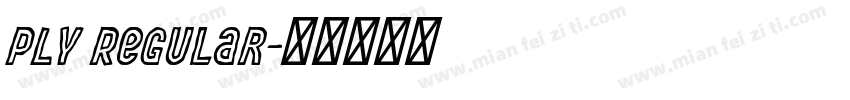 PLY Regular字体转换